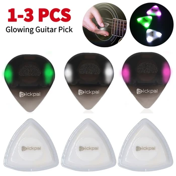 1-3PCS Stralucitoare Chitara Alege cu Mare Sensibilitate la Lumină LED-uri de Chitara Atinge Luminos Alege Non-Alunecare pentru Bass Electric Chitaristi