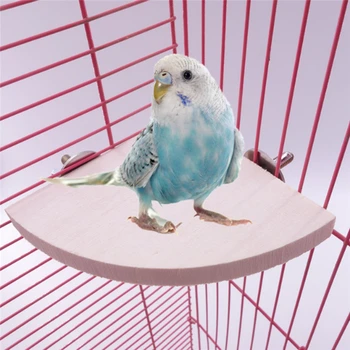 1 buc Nou animal de Companie Pasăre, Papagal Platformă de Lemn Suport Raft Jucarie Hamster Fan Creangă Cocoțat Pentru Colivie Jucărie 3 Dimensiunea de animale de Companie Supplie