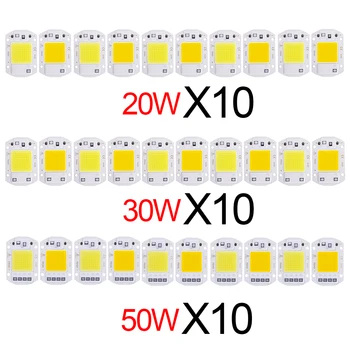 10BUC chip de LED 20W 30W 50W AC220V Inteligent IC Nu este Nevoie de Driver COB lampă margele DIY proiector reflector lampă cu LED-uri în aer liber chip de lumină