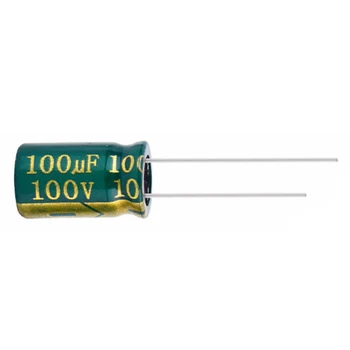 10buc/lot 100V 100UF Low ESR / Impedanță înaltă frecvență de aluminiu electrolitic condensator dimensiune 100v 100UF 20%