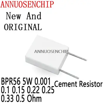 10BUC Non-inductive din Ceramică Ciment Rezistor 0.1 R 0.15 R 0.22 R 0.25 R 0.33 R 0.5 R BPR56 5W 0.001 0.1 0.15 0.22 0.25 0.33 0.5 Ohm