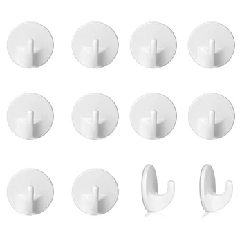 12 Buc Cârlige din Plastic Auto-Adeziv Lipicios Cârlige de Perete Amovibil Cârlige Stick pe Cârlige pentru Agățat Haina de Pânză Prosop