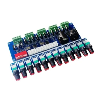 12CH*2A 24A 12 canal Buton intrerupator cu LED DMX512 decodor 4 grupuri DC 12V 24V DMX512 XRL 3P RJ45 controler Pentru LED-uri Lampă