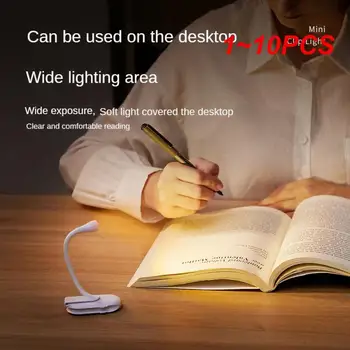 1~10BUC 2023 Nou Mini-LED-uri de Protecție a Ochilor Cartea Lumina de Noapte Reglabile Clip-On de Studiu Lampa de Birou Reincarcabila pentru a Călători Dormitor