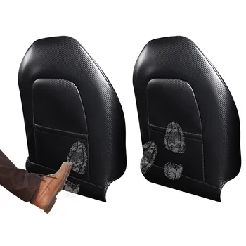 2 buc Scaun Auto Capac Spate Protector Pentru Tesla Model 3/Y Copilului Anti Kick Pad Impermeabil din Piele Scaune Auto Huse de Protecție