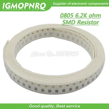 300pcs 0805 SMD Rezistor 6.2 K ohm Chip Rezistor 1/8W 6.2 K 6K2 ohmi 0805-6.2 K