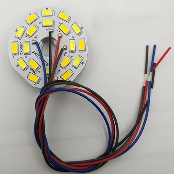 3W 5W 12V Trei Tri-Color Alternativ Lumina Galben Cald Alb LED SMD Baza Radiator Celling Bec Lampa de Șirag de mărgele de Emițător Cu Sârmă