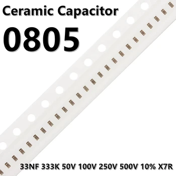 (50buc) 0805 33NF 333K 50V 100V 250V 500V 10% X7R 2012 SMD Condensatoare Ceramice