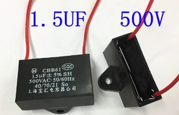 5pcs CBB61 0.8 UF/1/1.2/1.5/1.8/2/2.2/2.4 UF 500V Aer Conditionat Tip Pin Placa de bază Placa de Circuit Ventilator Condensator de Pornire