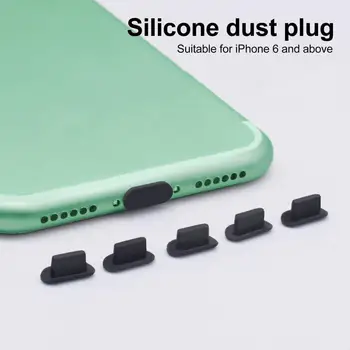 5Pcs Praf rezistent la Uzura Telefon Căști Cauza Tableta de Praf Prize Dustproof Plug din Silicon pentru iPhone 5S pentru AirPods caz