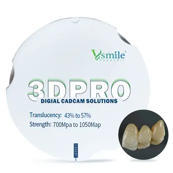 95mm Vsmile Dentare Zirconiu Bloc de Fabricație Pentru CAD/CAM Pentru Implant Dentar În 3Dpro Zirconia Blocuri