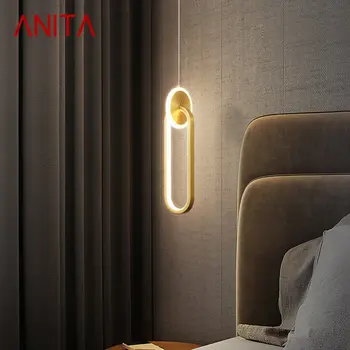 ANITA Contemporane LED 3 Culori Alamă Lampă de Pandantiv Creative Decorative Perdeaua de Lumină Pentru Casa Dormitor
