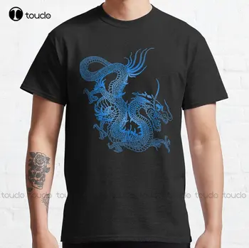Blue Dragon Chinezesc Clasic Tricou Personalizat Aldult Teen Unisex Digital De Imprimare Tricouri Funny Art Streetwear Desene Animate Tee