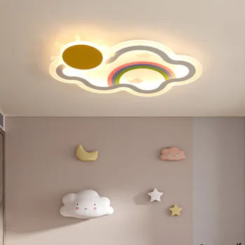 Colorat pentru Copii Dormitor Lămpi de Tavan Curcubeu Nor Lampa LED Simplu, Cald, Romantic Princess Room Camera Copilului Lumini Plafon
