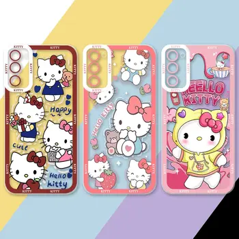 Copii Hello Kitty Anime Telefon Caz Pentru OPPO RENO 8 8Z 8T 7 7Z 6 6Z 5 5F 4 2F A7X A5 AX5 A5S A3S PRO LITE 2020 Moale cu Capac de Silicon