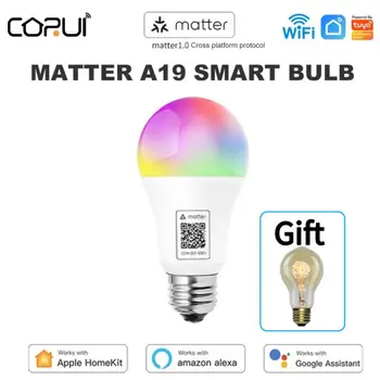 CORUI Contează WiFI A19 inteligent LED RGB CW Lumina Inteligent Inteligent APP de Control de Sprijin Homekit Siri Pentru Google Acasa Alexa Asistent de Voce