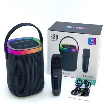 Difuzor portabil Bluetooth portabil Wireless Karaoke Sunet Microfon în aer liber Cântând Dj Difuzoare Mici Acasă KTV Caixa De Som