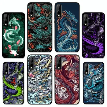 Dragon japonez Art Cazul în care Telefonul Pentru Huawei Y9 6 7 5 Prim-Bucurați-vă de 7s 7 8 Plus 7a 9e 9plus 8E Lite Psmart Shell