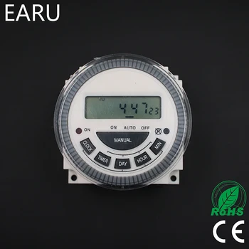 EARU TM619 AC 220V 230V 240V LCD Digital de Putere Timer Programabil Timp de Comutare a Releului cu UL enumerate releu 16A, ușor de cabluri.