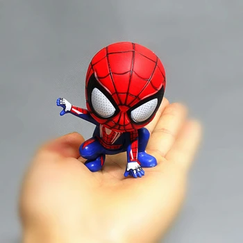 Fierbinte Jucarii Spiderman 8cm Anime Cifrele de Acțiune de Desene animate Erou Model de Papusa Drăguț Copil Jucărie Mașină de Decorare Ziua de nastere Cadouri Marvel Legends