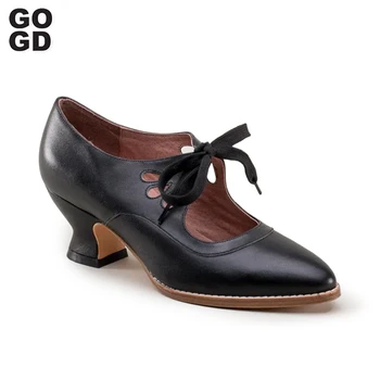GOGD Brand de Moda pentru Femei Pompe de Pantofi Mary Jane Nou 2023 Toamna Aripă de Fluture Tocuri Joase Pantofi Rochie Eleganta Stil Vintage