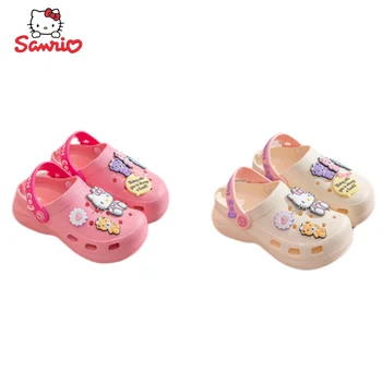 Hello Kitty anime periferice kawaii desene animate pantofi de plaja si apa copii non-alunecare gaura pantofi creative sandale și papuci cu ridicata