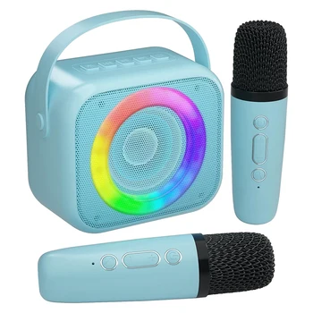 Hot Karaoke, Mini Bluetooth Portabil Karaoke Boxe Cu 2 Microfoane Wireless Pentru Copii, Adulti, Familie Petrecere Acasă