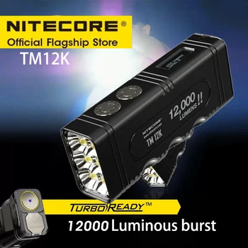 INCARCATOR TM12K 12000 Lumeni LED de Mare Putere Lanterna,Built-in 4800mAh Reîncărcabilă Lanterna Tactice de Camping Auto-Apărare Drumeții