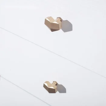 Inima-Design în formă de mâner de Alamă Dulap Sertar Trage Dulap de Bucatarie Dulap Ușă Mânere Hardware