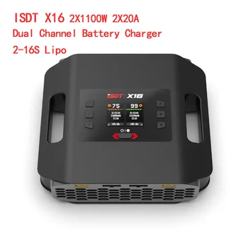 ISDT X16 2X1100W 2X20A Dual Channel Încărcător de Baterie pentru 2-16 Acumulator Lipo SUA/UE Plug