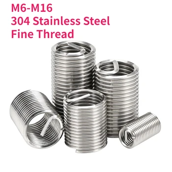 M6-M16 304 Din Oțel Inoxidabil Dinte Fin Fir De A Introduce Elemente De Fixare Instrumente De Reparare Kit De Înfășurat Sârmă Elicoidală Șurub Manșon Set