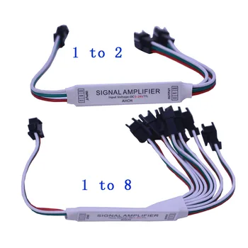 Mini TTL LED semnal amplificator repetabile WS2811 WS2812B SK6812 3Pin-a adresat RGBIC CONDUS secvență modulul 1 să 4/8 DC5-24V