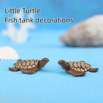 Mini Țestoasă Model Rășină Ornamente Acvariu Rezervor De Pește Acasă, Peisaj Accesorii Decor Manopera Amenzii Layout Prop