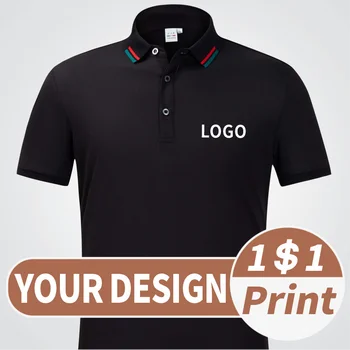 Moda de top brodat logo-ul DIY pentru high-end de îmbrăcăminte de Vară respirabil tricou POLO print Personalizare de brand inscripții