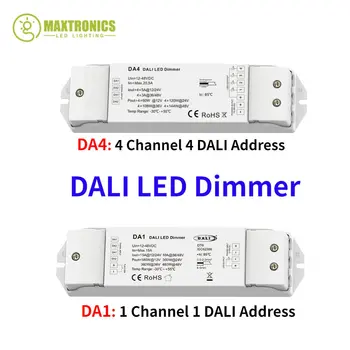 Noi DC12-48V Controler cu LED-uri 1/4 Canal Tensiune Constantă DALI LED Dimmer DA1/ieșire 4 PMW Reglaj Împinge Dim mai Multe Protecția