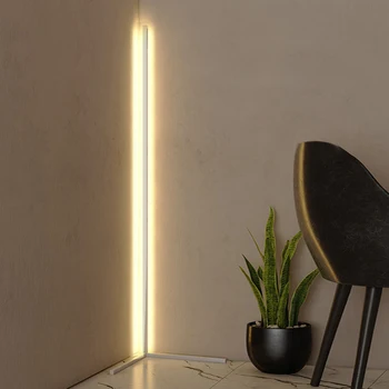 Nordic Colț Lampa de Podea Modern, Simplu, Podea cu LED-uri de Lumină pentru Camera de zi Dormitor Atmosferă Permanent Lampa de Iluminat Interior Decor