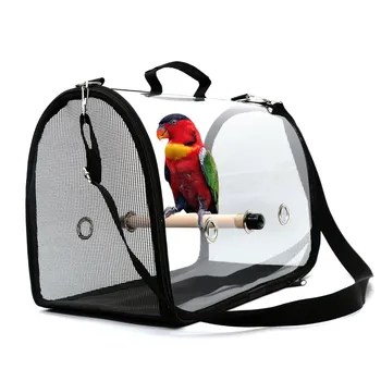 Papagal excursie sac, pasăre de călătorie , PVC transparente mari colivie de companie excursie