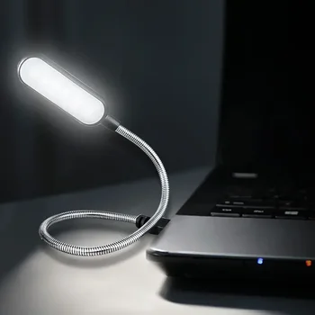 Portabil USB LED Mini Carte Lumină Flexibil 6leds Lampa USB pentru Putere Banca Laptop Notebook PC Lectură Lampă de Masă Lumină