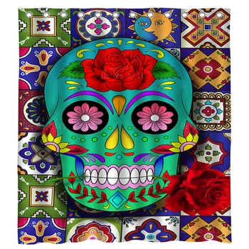 Răul Craniu Mumificat Egipt Mama Tatuaj Ziua Morților Mexican Modele De Placi De Ceramica Perdea De Duș De Ho-Mi Lili Pentru Decor Baie