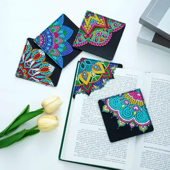 Spumant Colț Marcaj Colorat Flori de Diamant Pictura Marcaje Meserii Diy pentru Iubitorii de Carte pentru Copii Elevii Incepatori Diamant