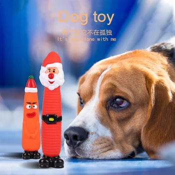 TPR Protecția Mediului Jucării pentru animale de Companie Musca Rezistență Vocalizare Aerisire Formare Mesteca Molar Morcov Moș Crăciun Jucărie de Câine de en-Gros