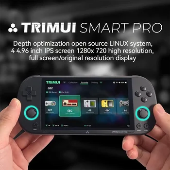 TRIMUI Inteligent Pro open source 4.96 inch ips ecran handheld consola de joc arcade retro Linux sistem de 10000 mAh