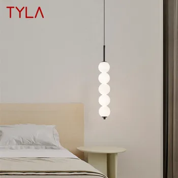 TYLA Moderne Alamă corp de iluminat Lustra LED 3 Culori, pur și Simplu, Creativ Decor Sticlă Lampă de Agățat Pentru Acasă Noptiera Dormitor