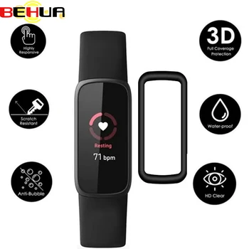 Ultra subțire 3D Curbat Marginea HD Clar de Acoperire de Film Protector de Ecran Pentru Fitbit Luxe Smartwatch Protector Viziona Filme Accesorii